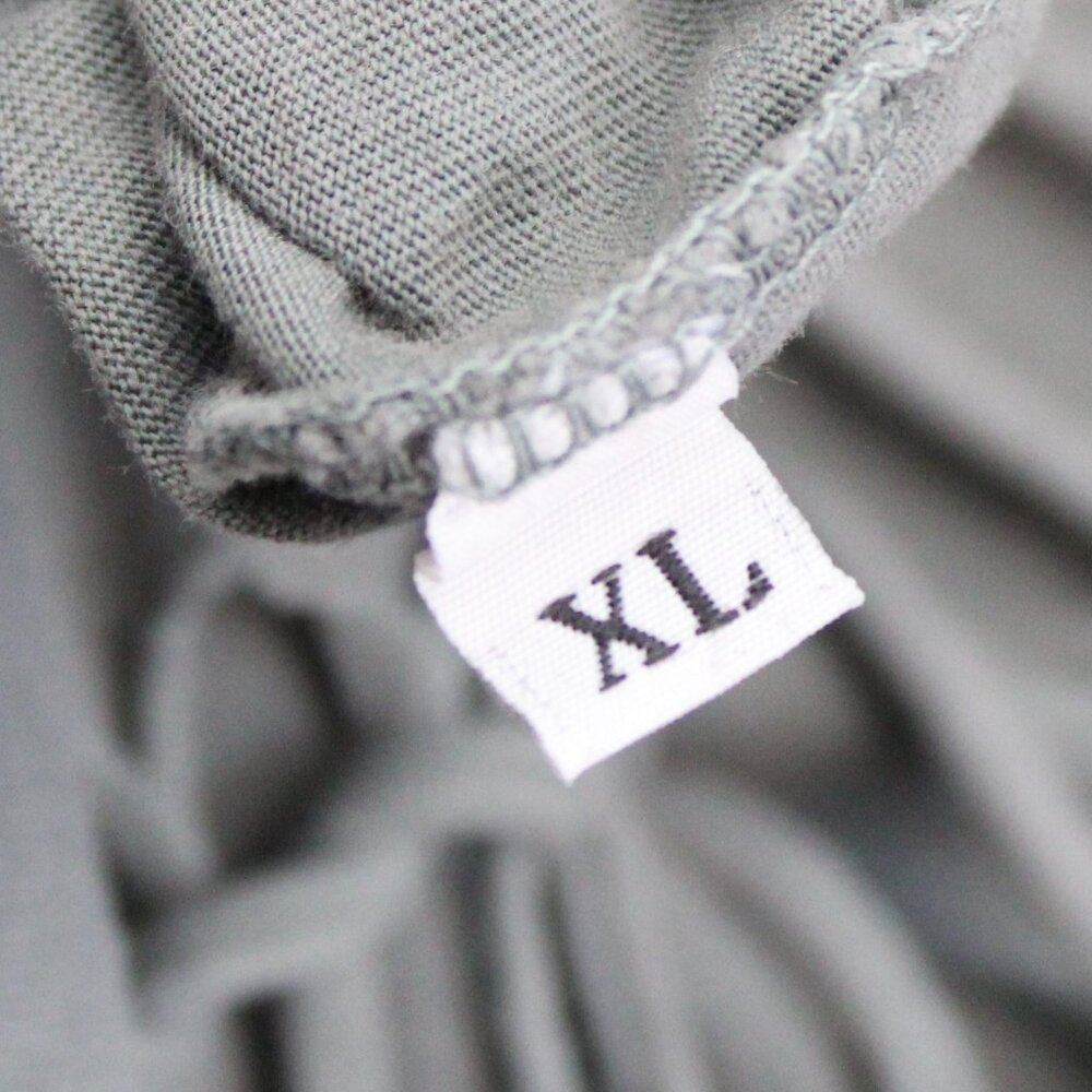 Women's Gray Distressed Standard Supply Dip Dye Short Sleeve T-Shirt Size XL - Picture 4 of 5